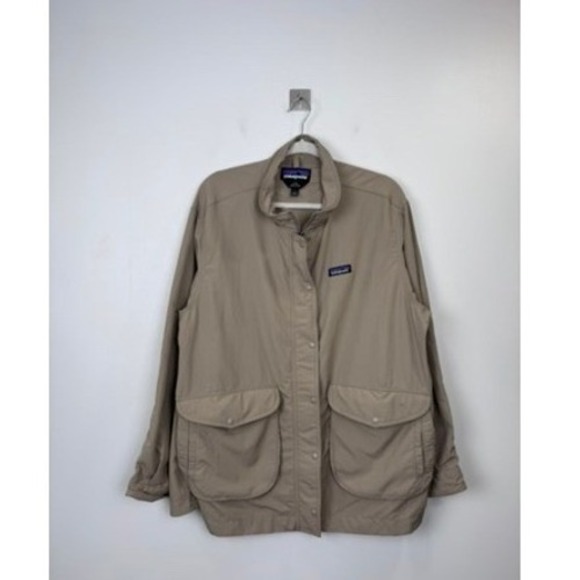 Patagonia Jackets & Blazers - Patagonia Women Tan Recycled Nylon Ripstop Utility Jacket Size Large